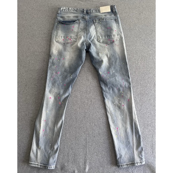 Kloud9 Jeans 36/32 Ripped Denim Neon Paint Splatter Streetwear Urban Hip Hip - Picture 4 of 12